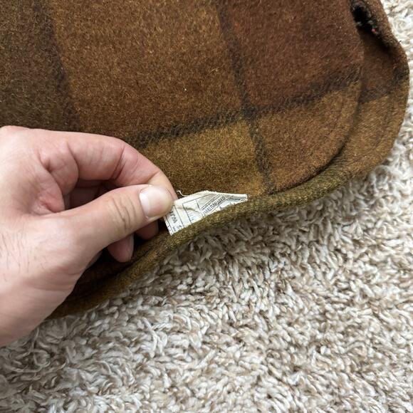 50’s Vintage 5 Brother Union Made Thick Wool Brown Flannel Button Shirt Size L - Picture 9 of 9